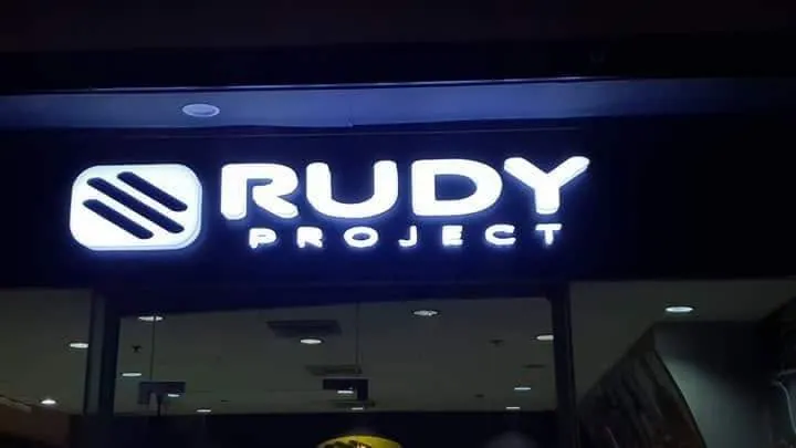 Rudy Project lighted sign, printed and installed by MCAV