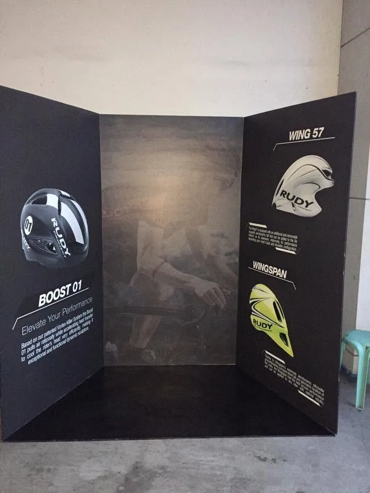 Rudy Project sintra board display, printed and installed by MCAV