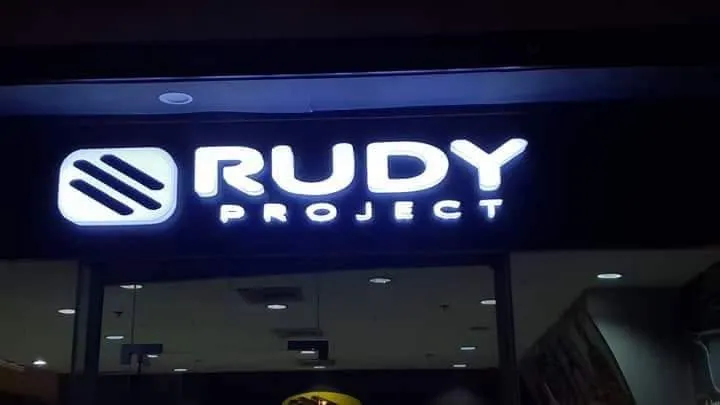 Rudy Project lighted sign, printed and installed by MCAV