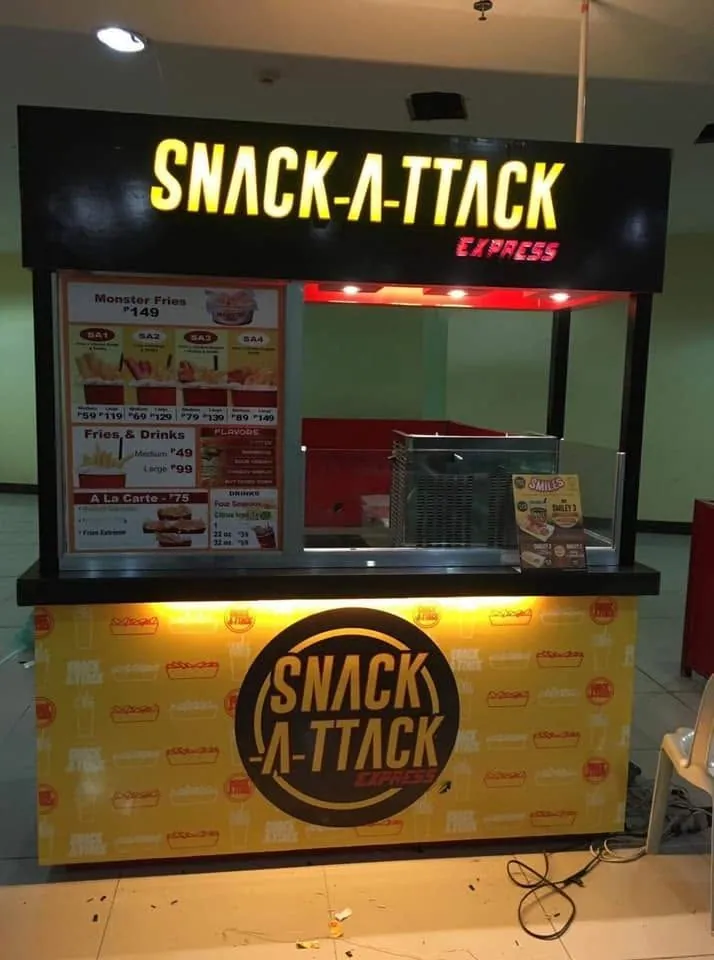 Snack-A-Ttack lighted sign, printed and installed by MCAV