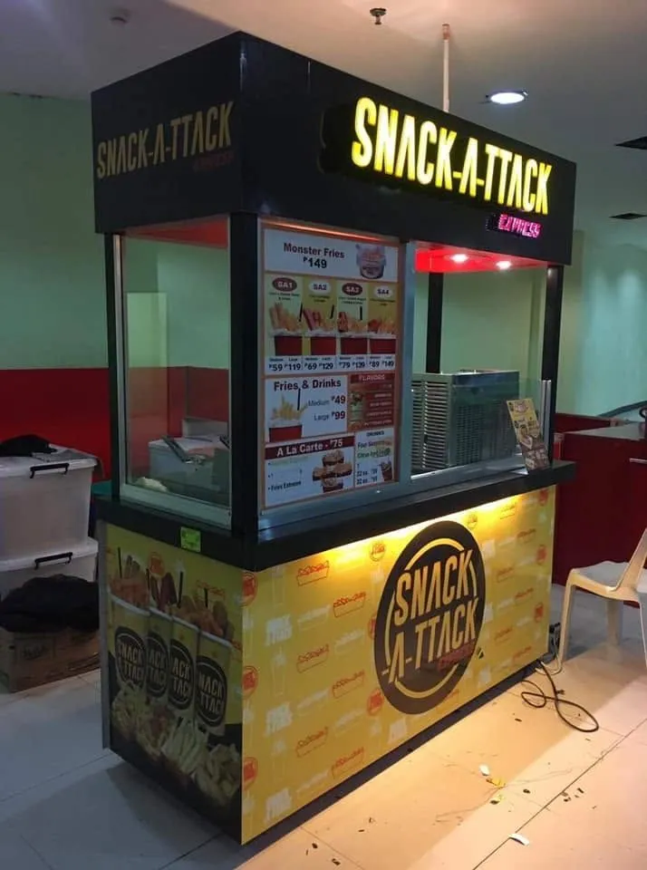 Snack-A-Ttack lighted sign, printed and installed by MCAV