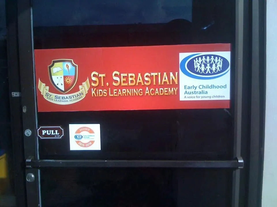 St. Sebastian Kids Learning Academy vinyl graphics, printed and installed by MCAV