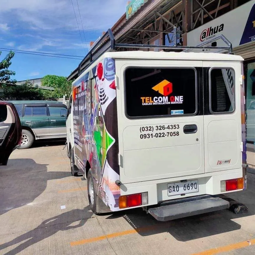 Telcom One vehicle wrap, printed and installed by MCAV