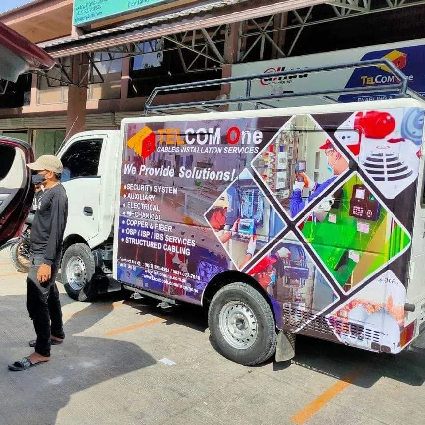 Telcom One vehicle wrap, printed and installed by MCAV
