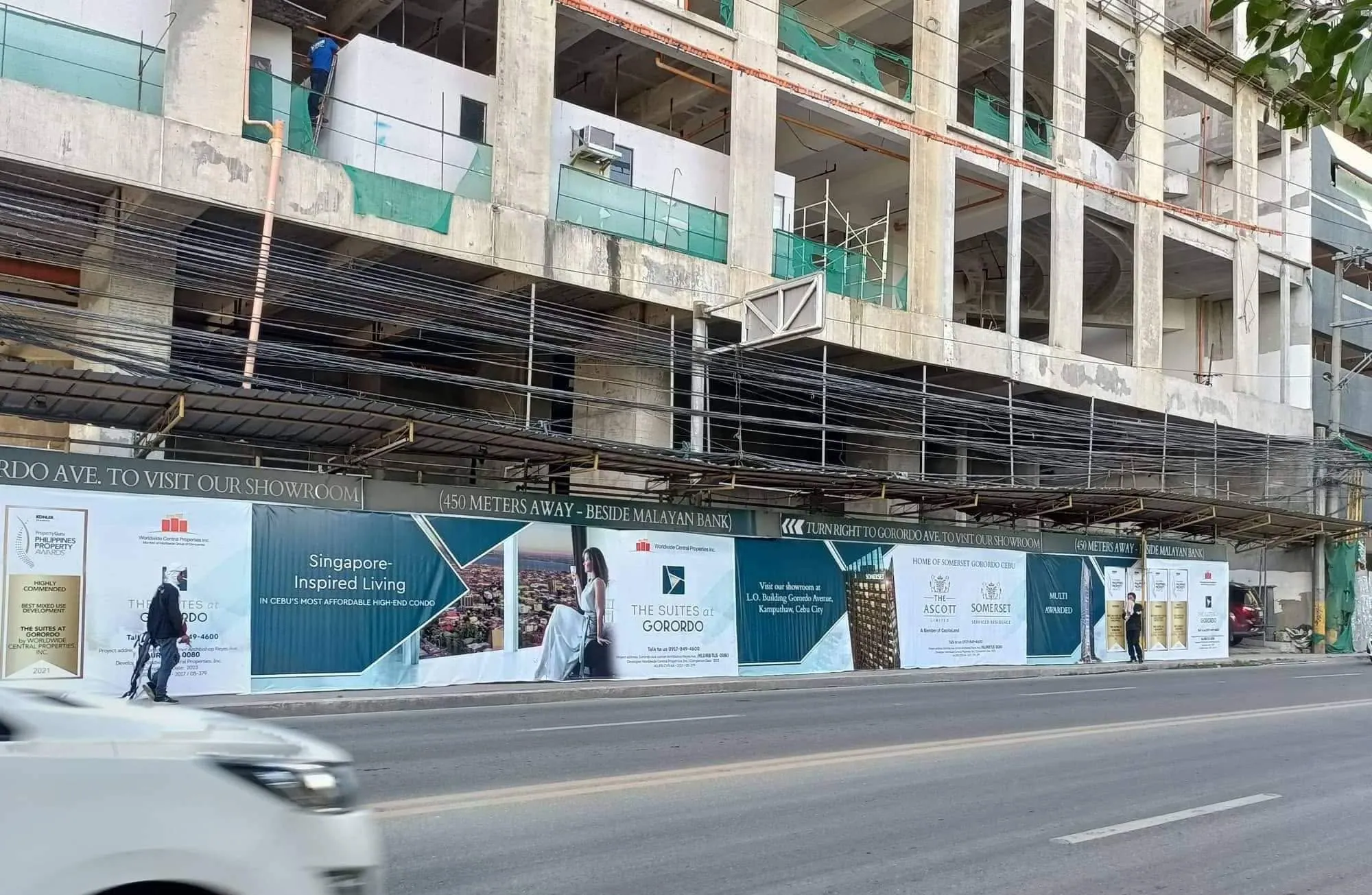 The Suites at Gorordo tarpaulin, printed and installed by MCAV
