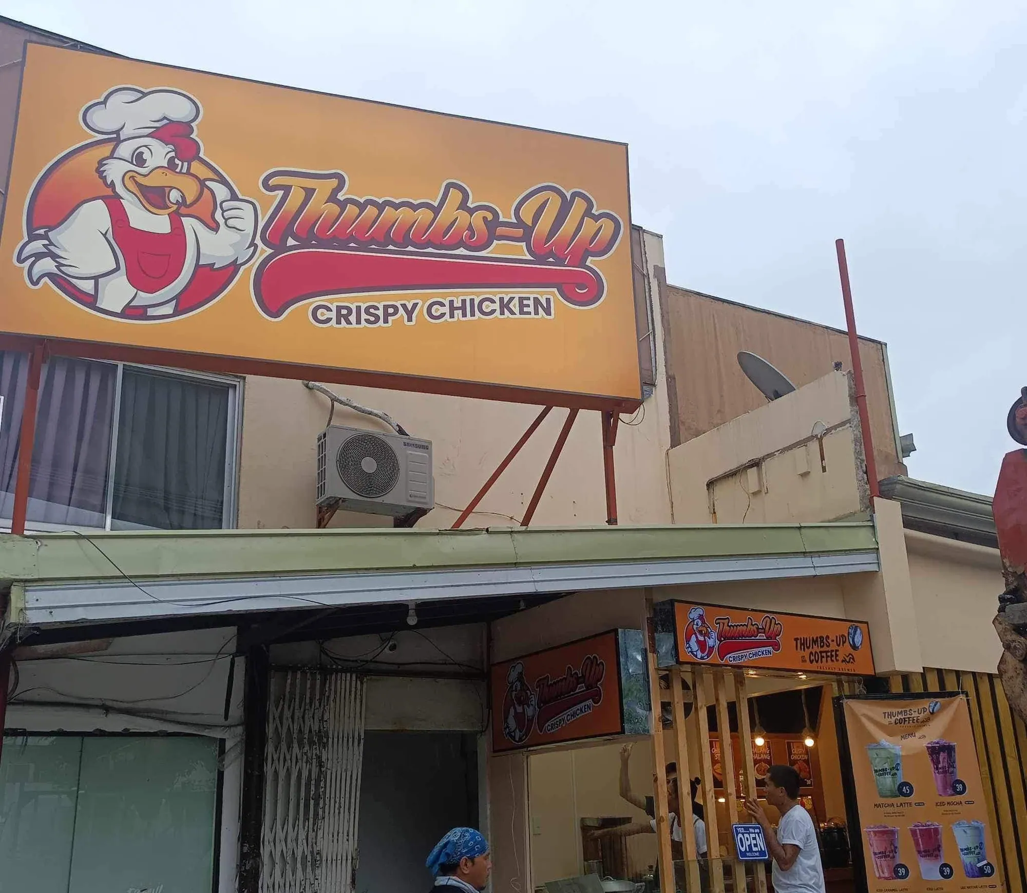 Thumbs-Up Crispy Chicken lighted sign, printed and installed by MCAV