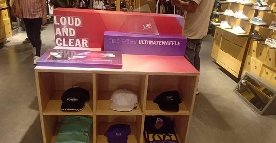 Vans sintra board display, printed and installed by MCAV