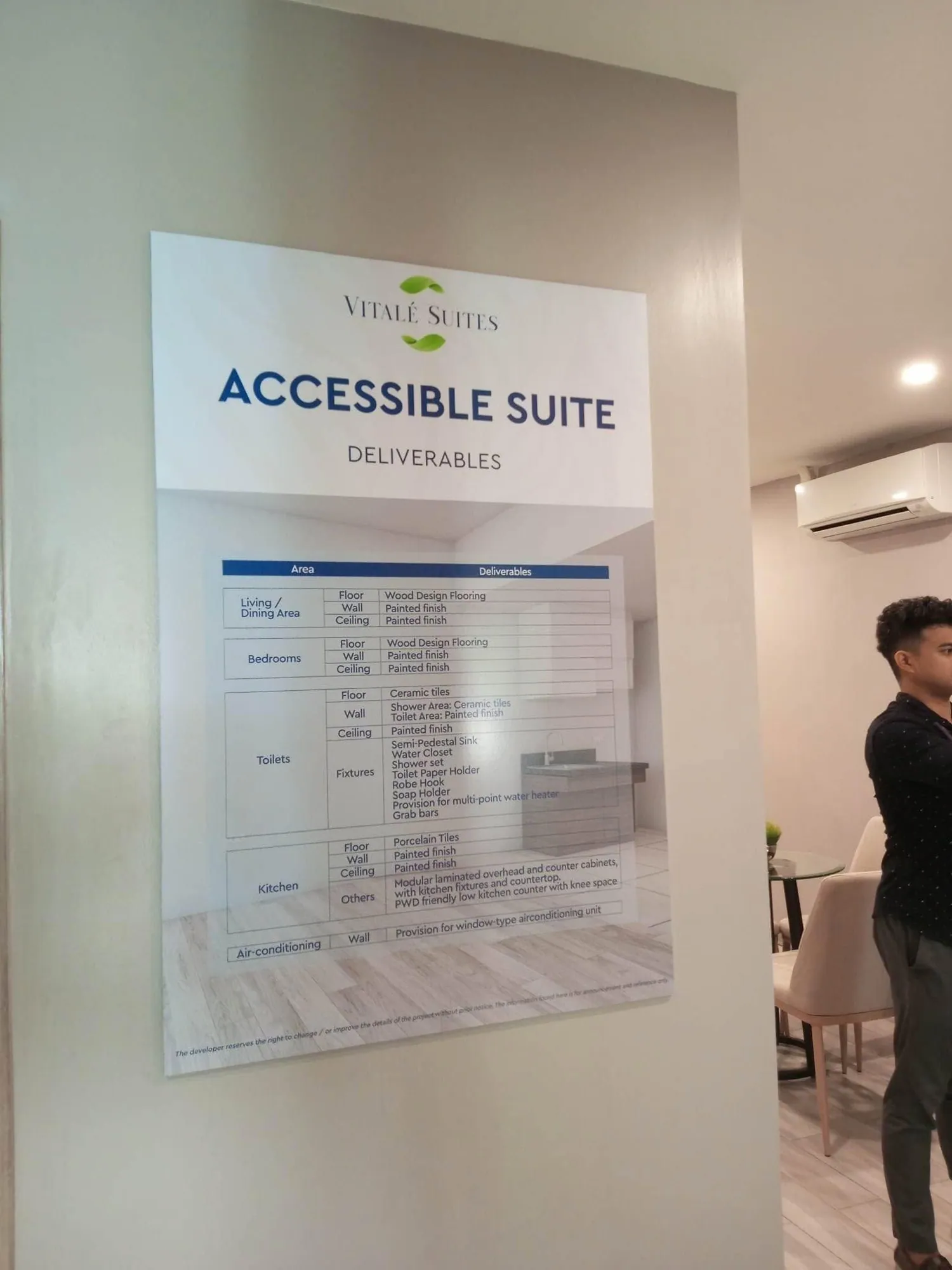Vitalé Suites sintra board display, printed and installed by MCAV