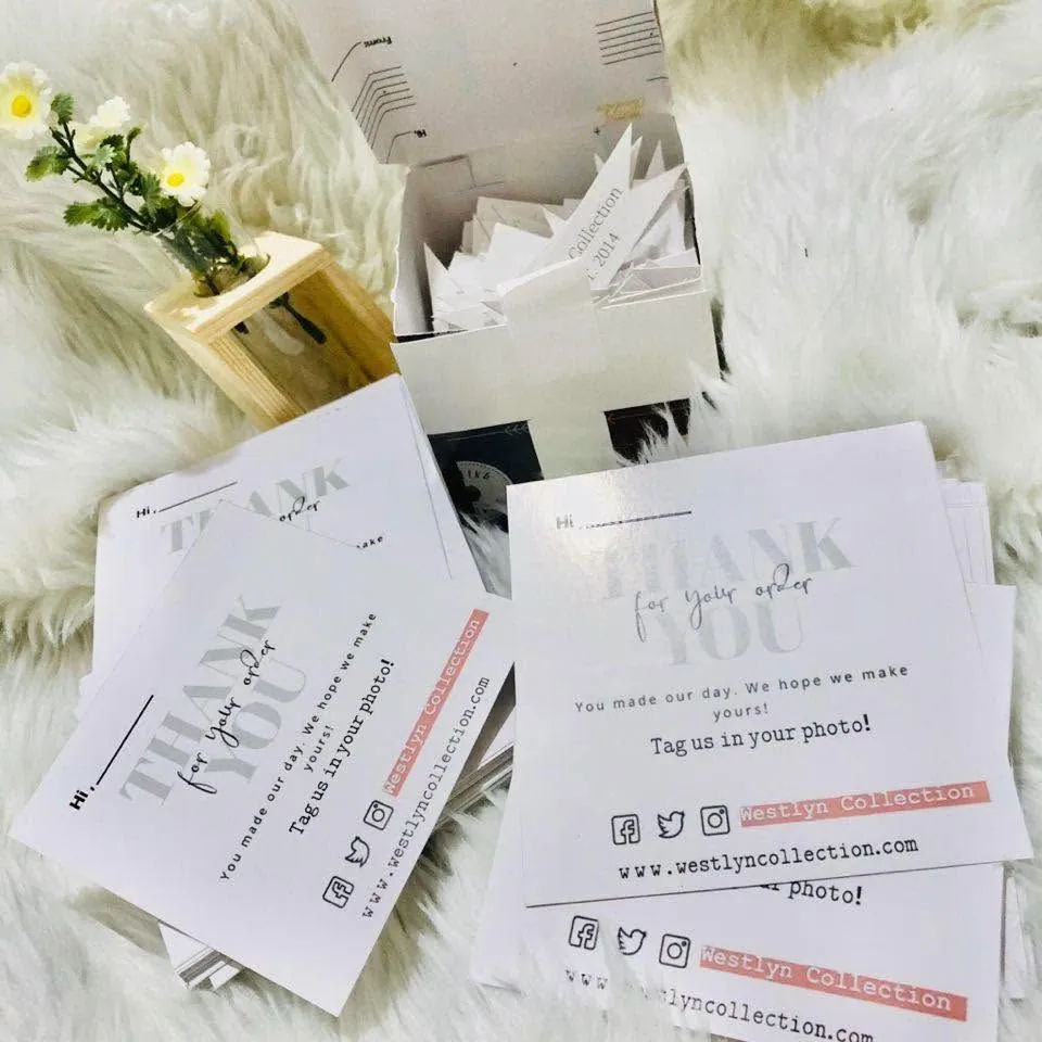 Westlyn Collection calling cards, fresh off MCAV's printer